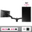 Zoomgoods Monitor Arm Wall Mount DM55W1X1 | Bracket for Single PC Computer Screen | Aluminium | For One 15”-27” LED LCD TV Television | VESA 75/100 Fixing | Tilt +85°/-90°, Swivel 180°, Rotate 360°