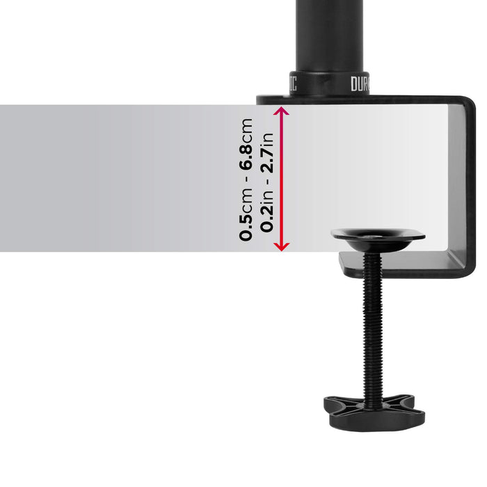 Zoomgoods Triple Monitor Arm Stand DM353, Triple Monitor Stand Adjustable PC Desk Mount for 13-22” Screens 3 Monitor Mount with VESA 75 100 and 8kg Capacity for Home Office Work