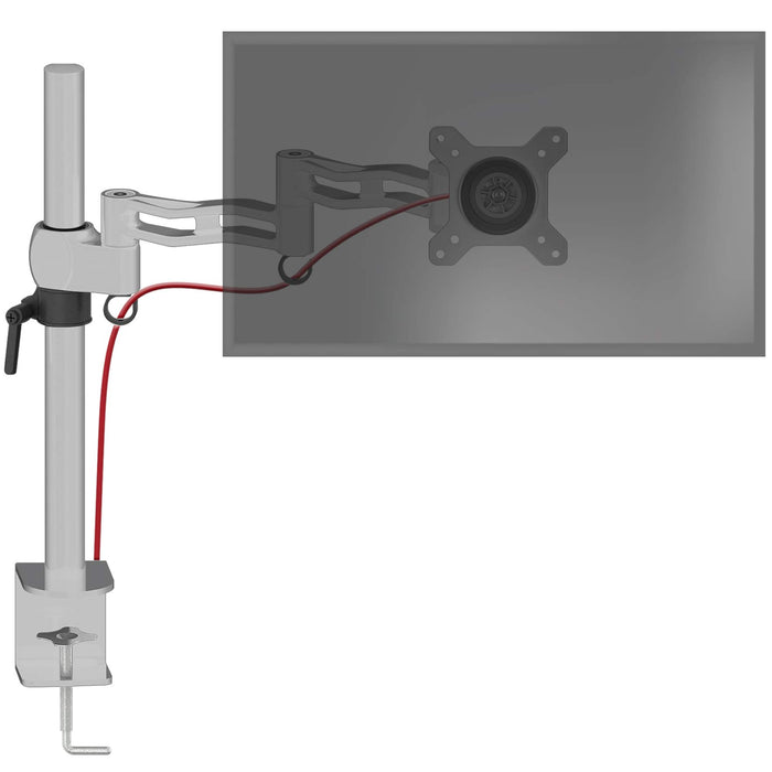 Zoomgoods Monitor Arm Single DM351X3 SR Height Adjustable Monitor Riser Clamp for 13-27” Screens Monitor Stand with VESA 75 100 Desk Monitor Mount with 10kg Capacity for Home Office Work Gaming