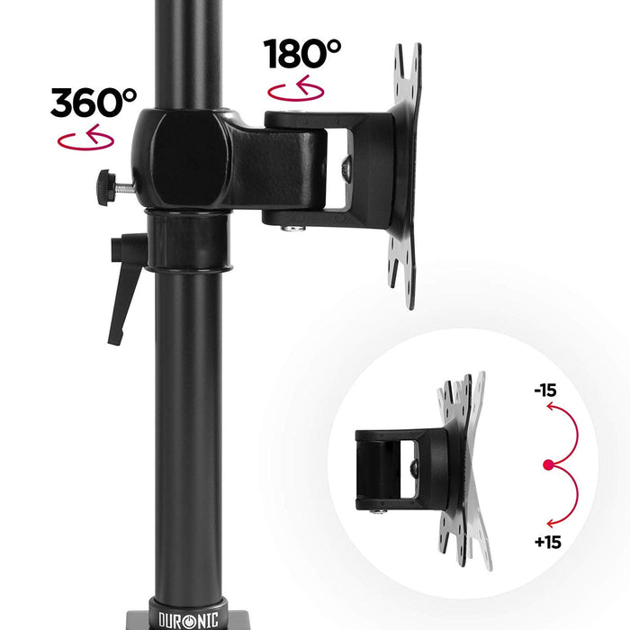 Zoomgoods Monitor Stand Dual DM35V2X1, Double Monitor Arm, Vertical Monitor Mount for Two 13-27” PC Screens, Adjustable Vertical Desk Mounts with VESA 75 100 Home Office Work Monitor Riser