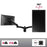 Zoomgoods Monitor Arm Wall Mount DM55W1X2 | Bracket for Single PC Computer Screen | Aluminium | For One 15”-27” LED LCD TV Television | VESA 75/100 Fixing | Tilt +85°/-90°, Swivel 180°, Rotate 360°