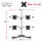 Zoomgoods Computer Monitor Arms Stand DM754 Quadruple Freestanding PC Multi Arms Desk Mount Stands for VESA 75/100 Four 15-24 Inch LED LCD Screens 8kg Capacity Mounts, Tilt -15/+15, Rotate 360 - Black