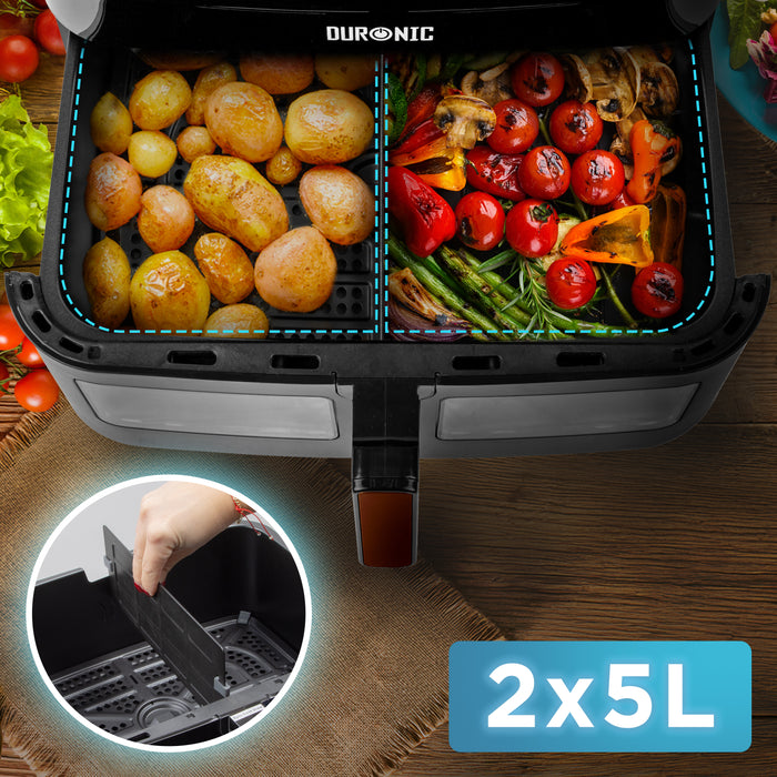 Zoomgoods Large Drawer AFD1 BG Large Drawer ONLY 2024 VERSION ONWARDS, 10L Drawer Specifically for The Zoomgoods AF24 Air Fryer, One Big Sync Cook Cooking Tray for Dual Zone Air Fryer Black Gold