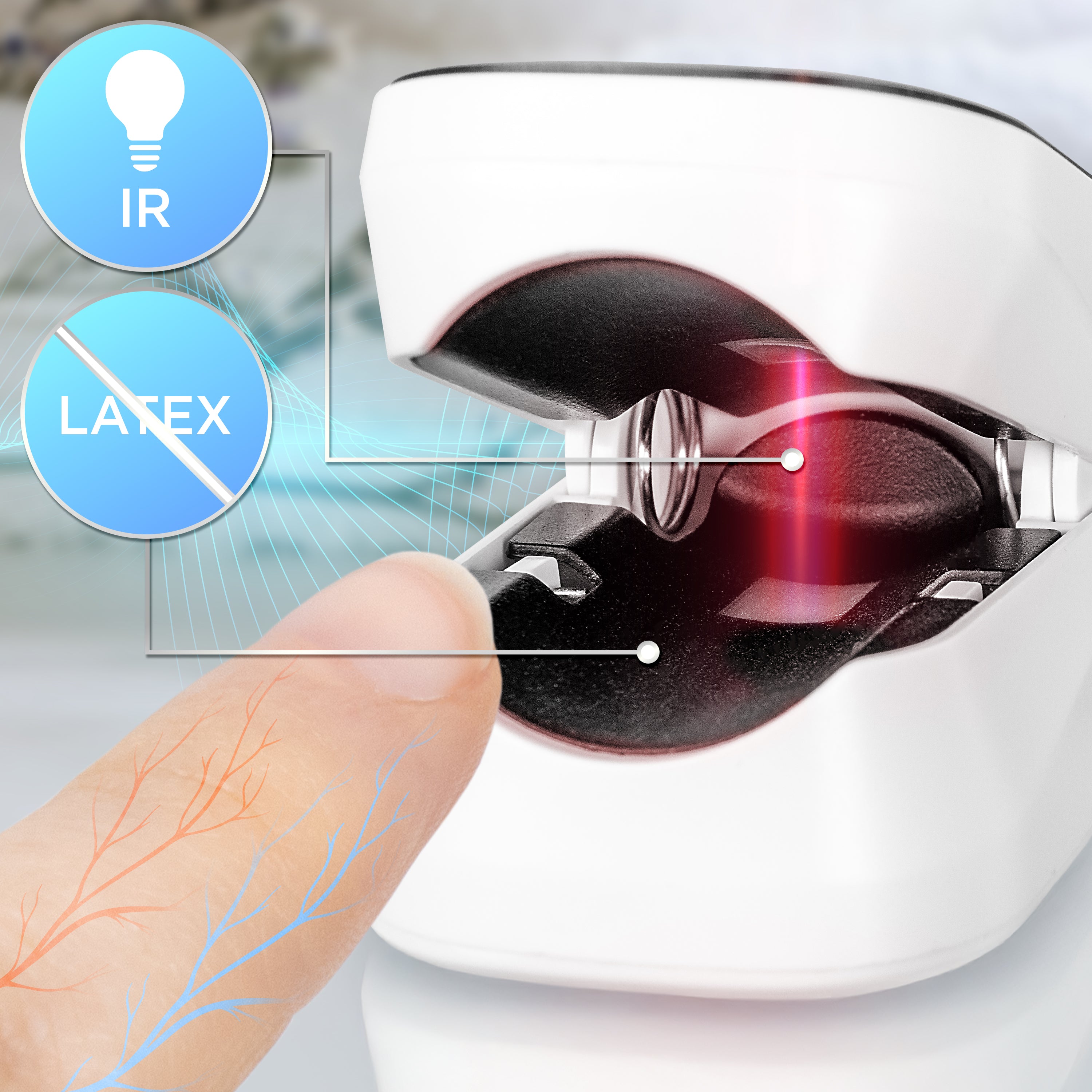 Zoomgoods Finger Pulse Oximeter OX02 Blood Oxygen Saturation & Pulse Rate Monitor CE Certified SpO2 Fingertip Monitor for Home Use Portable Latex Free Oximeters with Digital Display & Lanyard