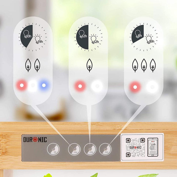 Zoomgoods Hydroponic Growing System GHS48 | Indoor Garden Box with Grow Lamp for 8 Plants or Herbs | 100x LED Spectrum Bulbs: White, Red & Blue| 3 Light/Growth Modes | Smart Germination Kit | 30W