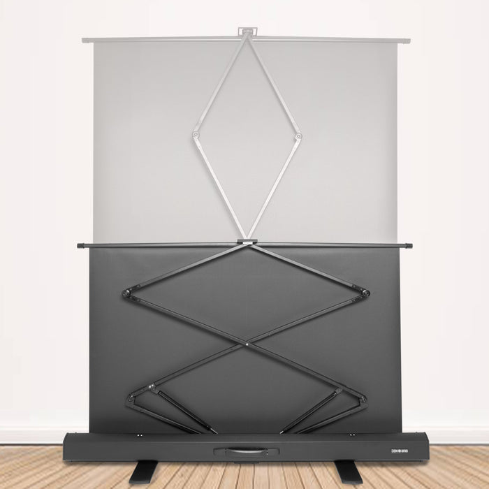Zoomgoods Projector Screen FPS100/43 Floor Projection Screens, 100” Freestanding Movie Screen, 4:3 Ratio Home Theatre Cinema Screen, Ideal for Home, Classroom, Office Presentations
