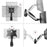 Zoomgoods Monitor Arm Wall Mount DM65W1X1 | Bracket for Single PC Computer Screen | Aluminium | For One 15”-27” LED LCD TV Television | VESA 75/100 Fixing | Tilt +85°/-90°, Swivel 180°, Rotate 360°