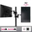Zoomgoods Monitor Stand Dual DM35V2X2 Double Monitor Arm Desk Mount for Two 13-27” PC Screens, Height Adjustable Vertical Monitor Mounts with VESA 75 100 Monitor Riser Home Office