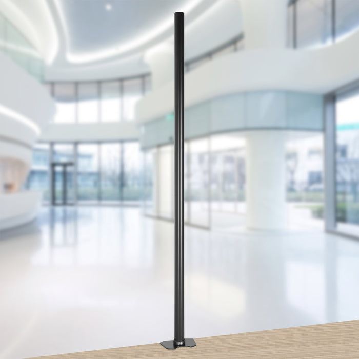 Zoomgoods Monitor Stand Pole DM453 100cm BLACK | Compatible with All Zoomgoods Monitor Desk Mount Arms | Black | Steel | Extra Extra Long | 1000mm Length | 32mm Diameter | Extra-Wide Clamp Included
