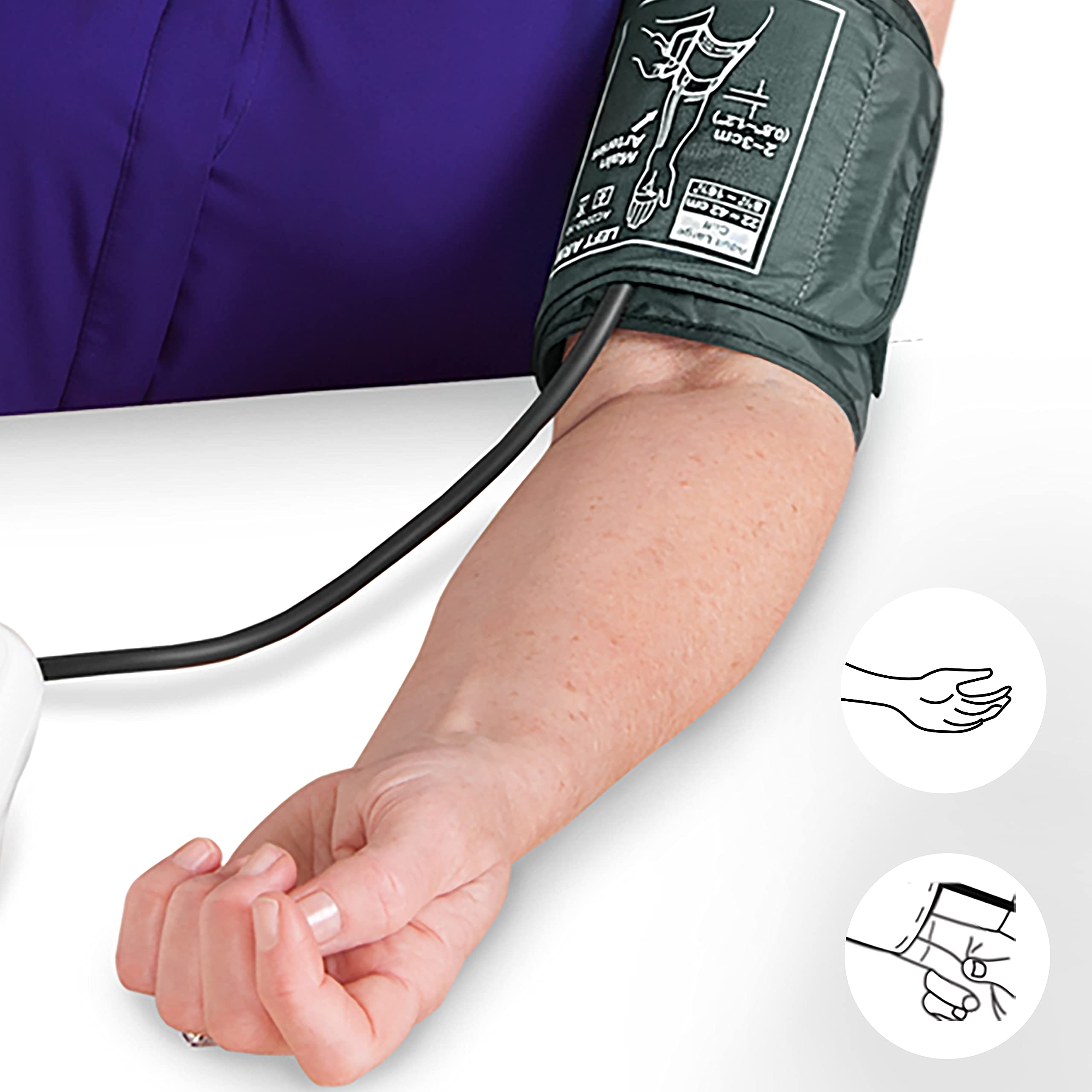 Zoomgoods Blood Pressure Monitor BPM450 Upper Arm | Automatic | BP Machine for Professional and Home Use | Large Digital LCD Display | Desktop | 60 Record Memory | Medium-Large 22cm-42cm Cuff