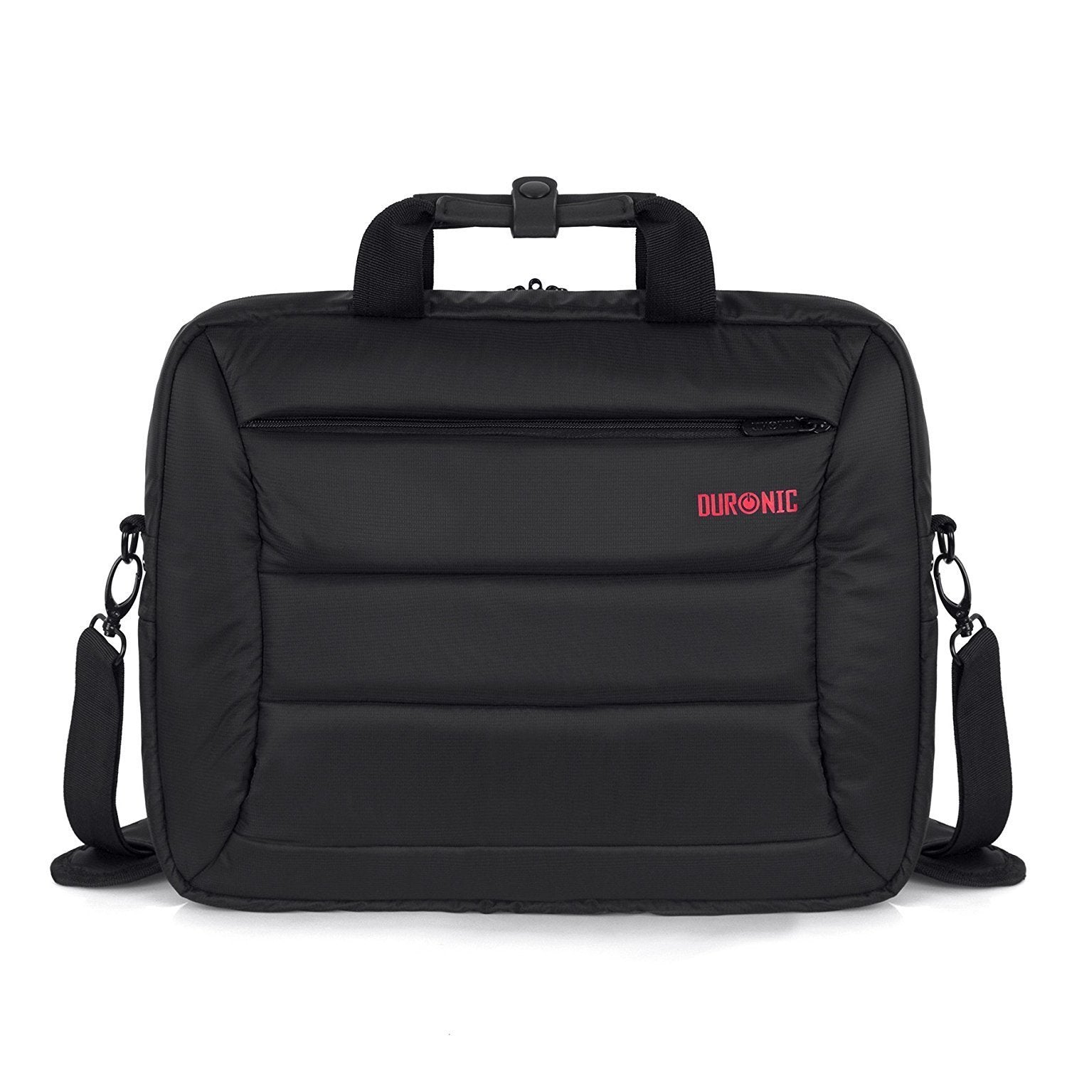 Zoomgoods LB12 Messenger Bag Water Resistant Nylon Crossbody Shoulder Bags for Men & Women, 15.6” Laptop Sleeve, Business Travel Hand Cabin Bag, Work, School, Gym, Over the Shoulder Side Bags, Black