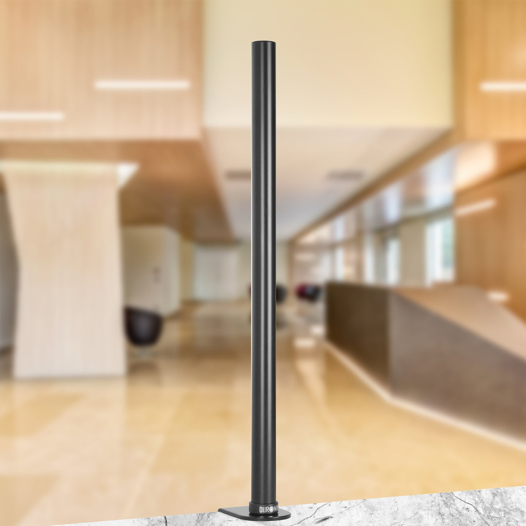 Zoomgoods DM15 DM25 DM35 60cm Pole BLACK | Compatible with All Zoomgoods Monitor Desk Mount Arms | Black | Steel | Long | 600mm Length | 32mm Diameter | Clamp Included