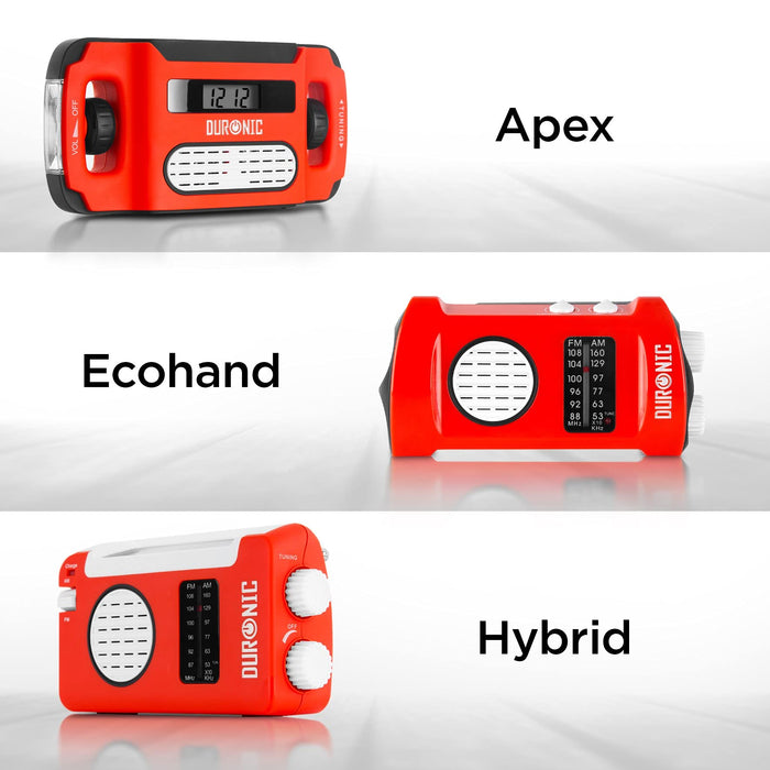 Zoomgoods Solar Radio, HYBRID, Wind Up Manual Hand Crank Self-Powered Emergency Dynamo AM/FM Radio, USB Phone Charger, Small & Portable with Rechargeable Battery for Outdoor Weather Camping, Hiking