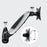 Zoomgoods Monitor Arm Wall Mount DM65W1X1 | Bracket for Single PC Computer Screen | Aluminium | For One 15”-27” LED LCD TV Television | VESA 75/100 Fixing | Tilt +85°/-90°, Swivel 180°, Rotate 360°