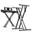 Zoomgoods Keyboard Stand KS2B, Twin Height Adjustable X Frame Piano Stands for Digital Piano & Electric keyboards, Folding Music Stand for Piano, DJ Controller