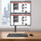 Zoomgoods Monitor Stand Dual DM35V2X1, Double Monitor Arm, Vertical Monitor Mount for Two 13-27” PC Screens, Adjustable Vertical Desk Mounts with VESA 75 100 Home Office Work Monitor Riser