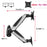 Zoomgoods Monitor Arm Wall Mount DM65W1X1 | Bracket for Single PC Computer Screen | Aluminium | For One 15”-27” LED LCD TV Television | VESA 75/100 Fixing | Tilt +85°/-90°, Swivel 180°, Rotate 360°