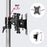 Zoomgoods Computer Monitor Arms Stand DM754 Quadruple Freestanding PC Multi Arms Desk Mount Stands for VESA 75/100 Four 15-24 Inch LED LCD Screens 8kg Capacity Mounts, Tilt -15/+15, Rotate 360 - Black