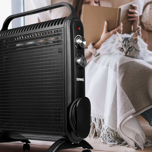 Zoomgoods Electric Heater HV180 BK Oil Free Convection Heaters, Micathermic Panel Heaters, Portable Radiator with Mica Panels Convector Radiators for Heating Up Homes, Bedrooms, Offices & Garage Spaces