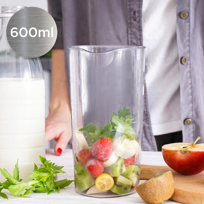 Zoomgoods Electric Hand Blender HB35 BUNDLE 350W Baby Food Maker with Immersion stick Whisk Masher Attachments 0.6L Smoothie Maker with Vegetable Spiralizer & Mini Food Chopper