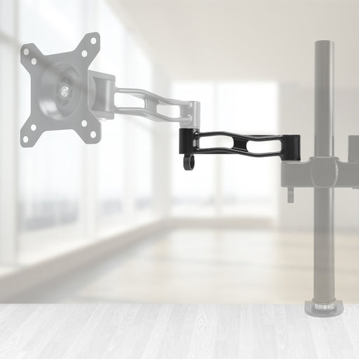 Zoomgoods Spare Monitor Arm DM35 [SINGLE] 1x Arm Compatible with All Zoomgoods Monitor Desk Mounts and Poles | BLACK | Aluminium | 18cm x 4cm | Use to Extend DM351, DM352, DM353, DM354