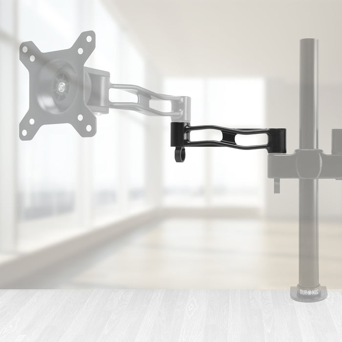 Zoomgoods Spare Monitor Arm DM35 [SINGLE] 1x Arm Compatible with All Zoomgoods Monitor Desk Mounts and Poles | BLACK | Aluminium | 18cm x 4cm | Use to Extend DM351, DM352, DM353, DM354