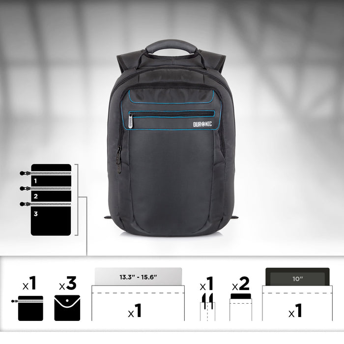 Zoomgoods Travel Laptop Backpack, Lightweight Laptop Bag Work Bag, 15.6” School Rucksack, Backpack for Computer, business, school, Children, Ladies, Gym, Water Resistant, Gift for Women for men LB15