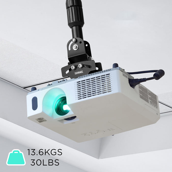 Zoomgoods PB04XL Projector Mount | Projector Ceiling Mount | Universal Wall Mount | Bracket for Video Projector | Rotatable and Swivelling | Home Cinema | Load Capacity up to 13.6 kg | 360° Rotation