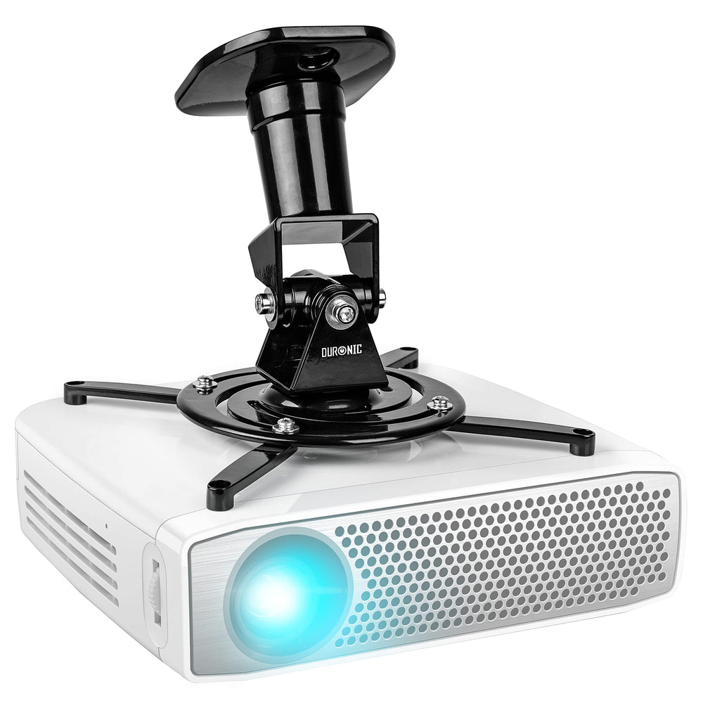 Zoomgoods Projector Mount PB03XB | Bracket Fixing for Ceiling | 13.6kg Capacity | Universal | Heavy Duty | Fittings Included | Rotate 306 °, Swivel 40 °, Tilt 60° for Easy Projection Set-Up