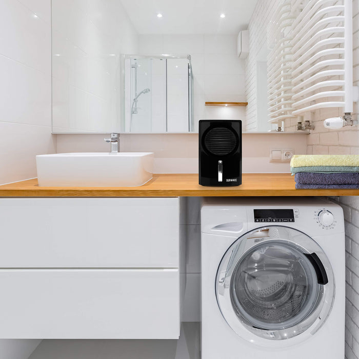 Zoomgoods Compact Dehumidifier DH05 500ML Portable Eco-Efficient Prevent and Absorb Damp, Mould, Moisture Absorber for Home, Kitchen, Garage, Bedroom Black