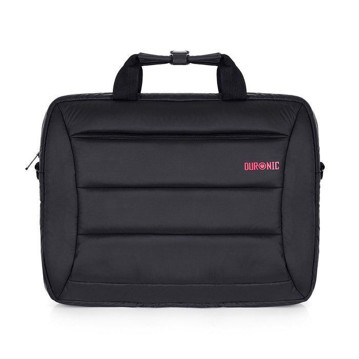 Zoomgoods LB12 Messenger Bag Water Resistant Nylon Crossbody Shoulder Bags for Men & Women, 15.6” Laptop Sleeve, Business Travel Hand Cabin Bag, Work, School, Gym, Over the Shoulder Side Bags, Black