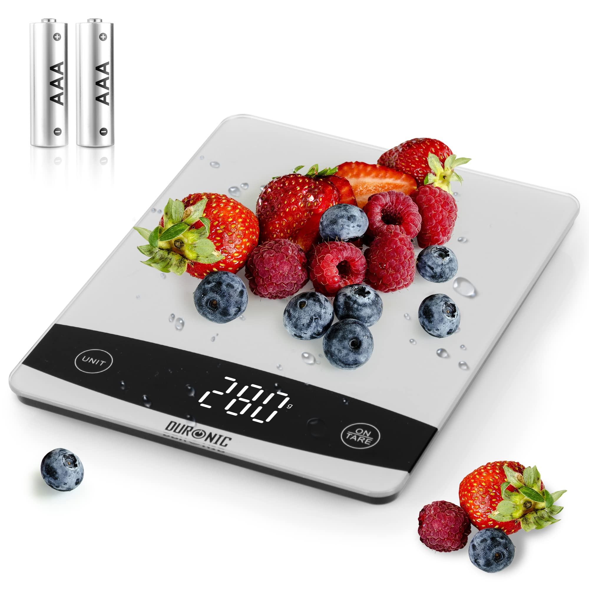 Zoomgoods Digital Kitchen Scales KS1009 Electronic Kitchen Scale Weighing Measuring Baking Scale for Office School Cooking Baking Postal Pet Food Measurement Baker Weight Scale, with Tare LCD Display