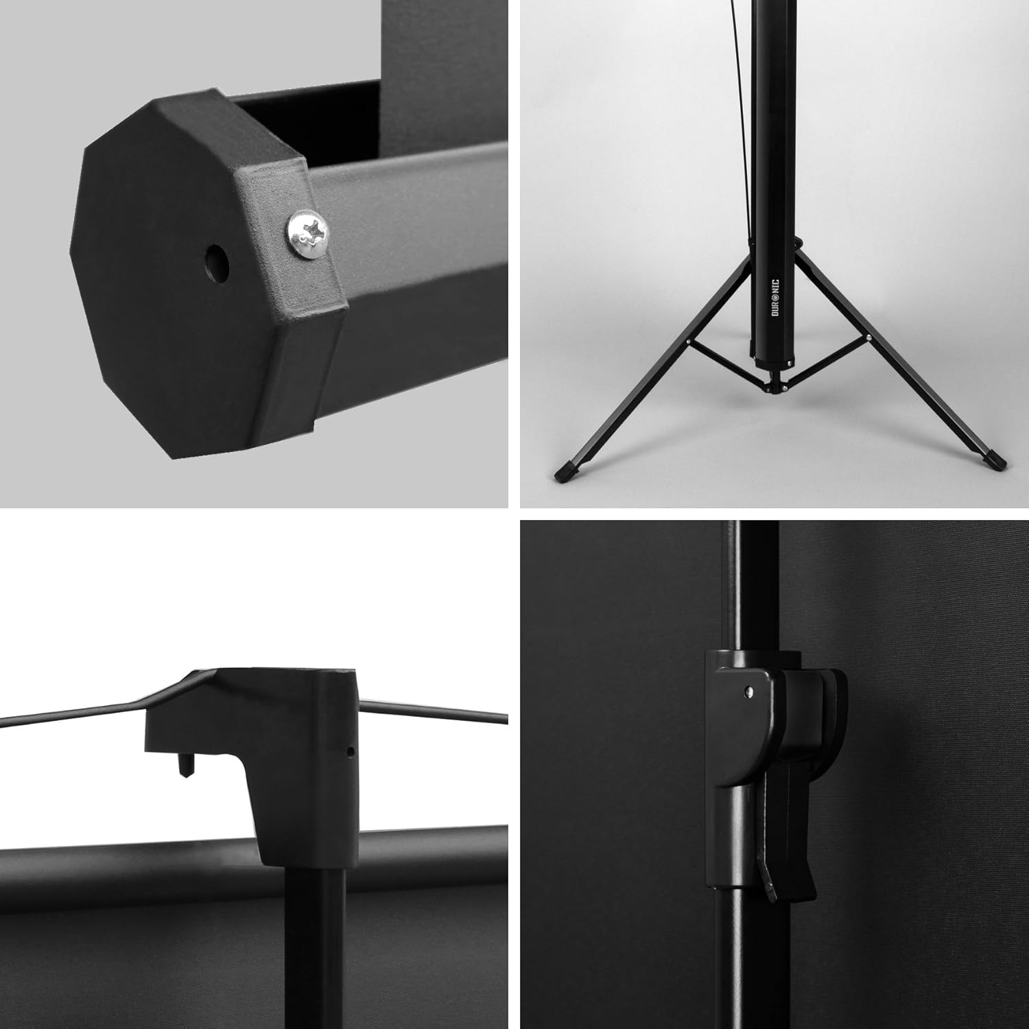 Zoomgoods Tripod Projector Screen TPS86/43 86 Inch Standing Portable Movie Video Projection Screens 4:3 for School Office Home Cinema Theatre with Stand