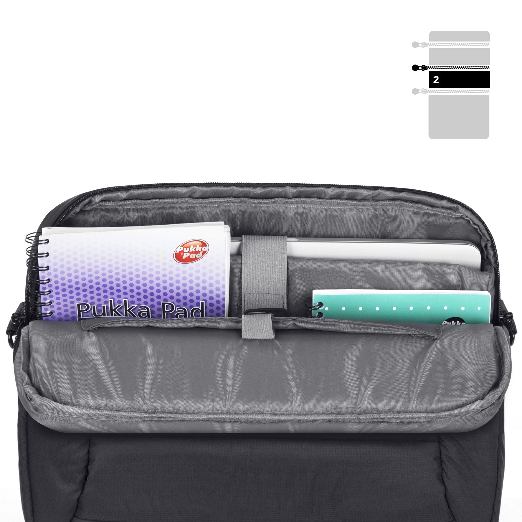 Zoomgoods LB12 Messenger Bag Water Resistant Nylon Crossbody Shoulder Bags for Men & Women, 15.6” Laptop Sleeve, Business Travel Hand Cabin Bag, Work, School, Gym, Over the Shoulder Side Bags, Black