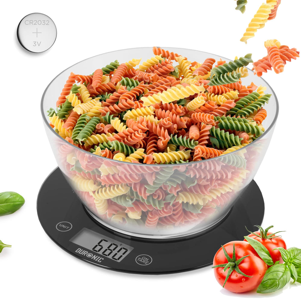 Zoomgoods Digital Kitchen Scale KS7000 Kitchen Scales with Bowl, Weighing Scale, Baking Scale for Cooking Baking Pet Food Postal, Food Scale Weight Scale, Electronic Scale with Backlit LCD Display