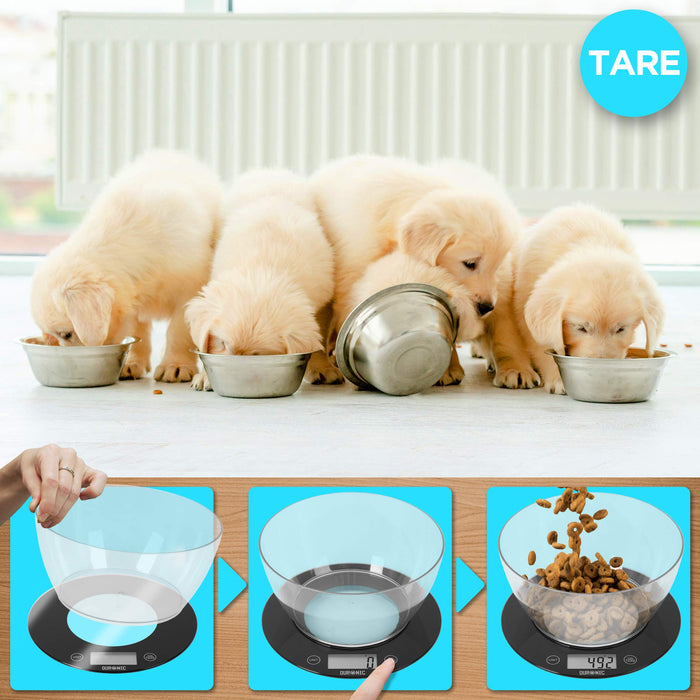 Zoomgoods Digital Kitchen Scale KS7000 Kitchen Scales with Bowl, Weighing Scale, Baking Scale for Cooking Baking Pet Food Postal, Food Scale Weight Scale, Electronic Scale with Backlit LCD Display