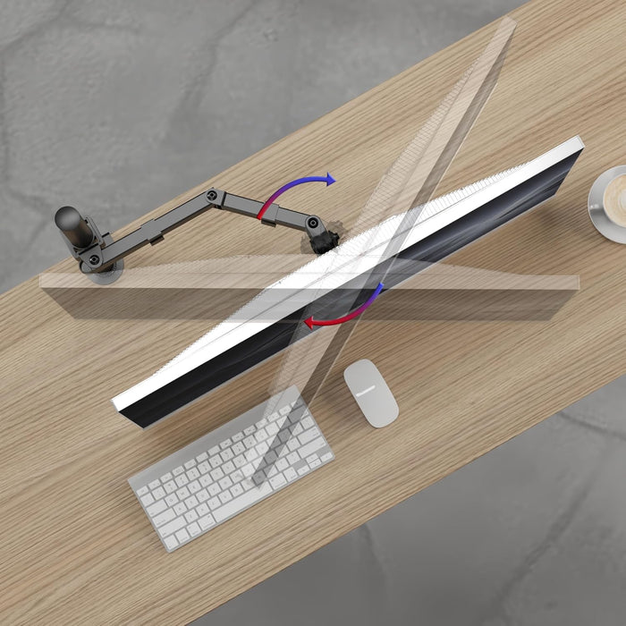 Zoomgoods Single Monitor Arm DM151X3 Height Adjustable Monitor Stand Riser Clamp for 13”-32” PC screens Monitor Desk Mounts with VESA 75/100 Monitor Mount with 8kg capacity Monitor Stand for Desk Gaming