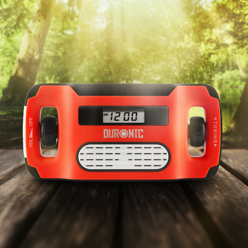 Zoomgoods Wind Up Solar Powered Flashlight Radio Apex, Rechargeable Portable AM FM Radio with Torch, Three Charging Methods, Battery Free, Solar Panels, Adjustable Antenna for Camping and Hiking