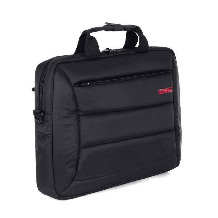 Zoomgoods LB12 Messenger Bag Water Resistant Nylon Crossbody Shoulder Bags for Men & Women, 15.6” Laptop Sleeve, Business Travel Hand Cabin Bag, Work, School, Gym, Over the Shoulder Side Bags, Black