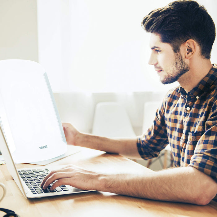 Zoomgoods Sad Light Therapy Lamp Box SADV1, Portable Daylight S A D Lightbox Sun Lamps, Natural Relief Sunlight Bulb Sad Lights, for S.A.D - Seasonal Affective Disorder Winter Depression - 10000 Lumens