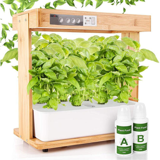 Zoomgoods Hydroponic Growing System GHS48 | Indoor Garden Box with Grow Lamp for 8 Plants or Herbs | 100x LED Spectrum Bulbs: White, Red & Blue| 3 Light/Growth Modes | Smart Germination Kit | 30W