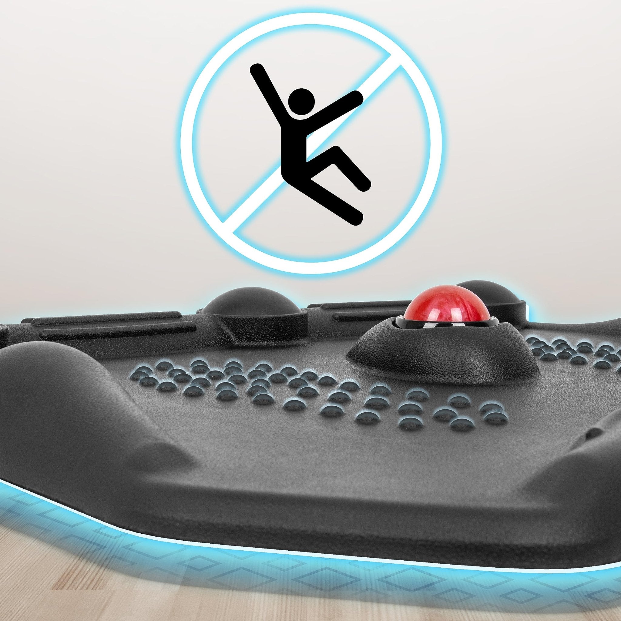 Zoomgoods Anti-Fatigue Mat FT02, Large Office Sit Stand Desk Floor Mat, Ergonomic Support for Feet, Hips, Legs & Back, Massage and Acupressure Points, 59cm x 52cm - Black