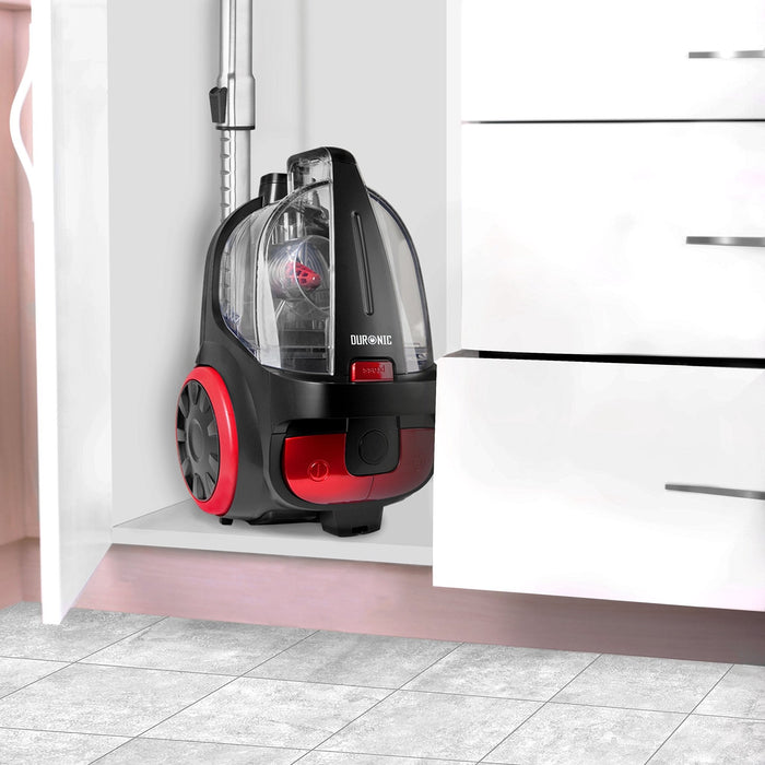 Zoomgoods Bagless Cylinder Vacuum Cleaner VC5010, Cyclonic Carpet and Hard Floor Cleaner, 500W, Lightweight and Low Noise, HEPA Filter, Extendable Hose, Comes with 4 Attachments [Energy Class A+]