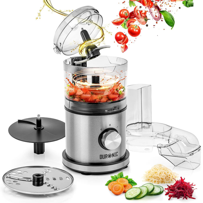 Zoomgoods 2-in-1 Mini Food Processor and Chopper MFP400, Small Food Processor with Grater, Electric Chopper, Chops and Blends, 400W, 500ml