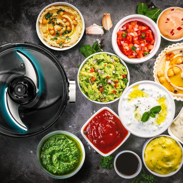 Zoomgoods 2-in-1 Mini Food Processor and Chopper MFP400, Small Food Processor with Grater, Electric Chopper, Chops and Blends, 400W, 500ml