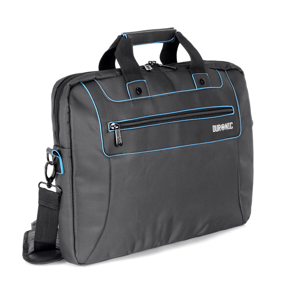 Zoomgoods LB16 Messenger Bag Water Resistant Nylon Crossbody Shoulder Bags for Men & Women, 15.6” Laptop Sleeve, Business Travel Hand Cabin Bag, Work, School, Gym, Over the Shoulder Side Bags, Black