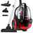 Zoomgoods Bagless Cylinder Vacuum Cleaner VC5010, Cyclonic Carpet and Hard Floor Cleaner, 500W, Lightweight and Low Noise, HEPA Filter, Extendable Hose, Comes with 4 Attachments [Energy Class A+]