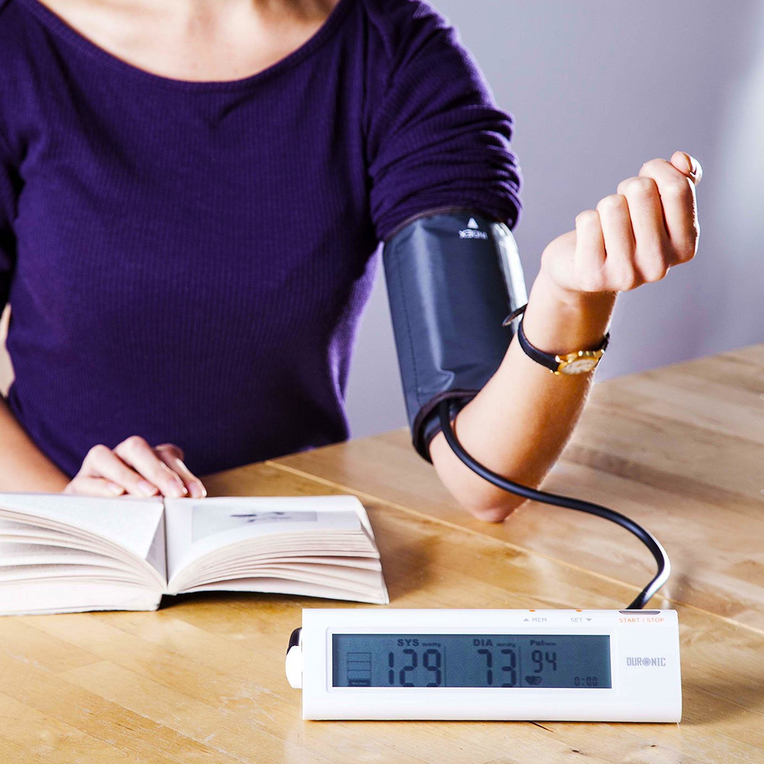 Zoomgoods Blood Pressure Monitor BPM450 Upper Arm | Automatic | BP Machine for Professional and Home Use | Large Digital LCD Display | Desktop | 60 Record Memory | Medium-Large 22cm-42cm Cuff