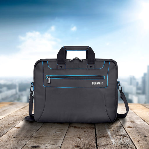 Zoomgoods LB16 Messenger Bag Water Resistant Nylon Crossbody Shoulder Bags for Men & Women, 15.6” Laptop Sleeve, Business Travel Hand Cabin Bag, Work, School, Gym, Over the Shoulder Side Bags, Black