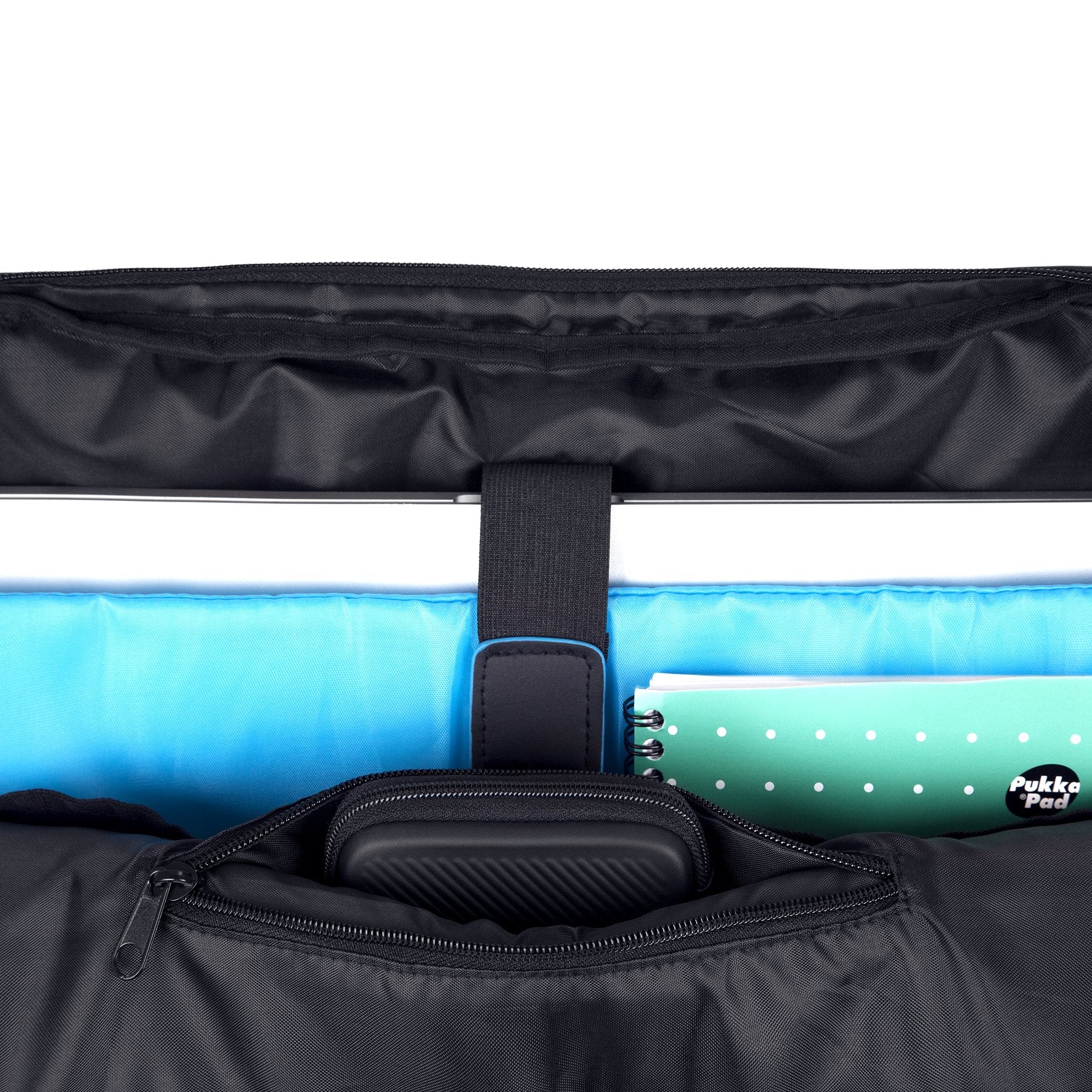 Zoomgoods LB16 Messenger Bag Water Resistant Nylon Crossbody Shoulder Bags for Men & Women, 15.6” Laptop Sleeve, Business Travel Hand Cabin Bag, Work, School, Gym, Over the Shoulder Side Bags, Black